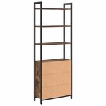 vidaXL Bibliothèque Chêne fumé 60 x 24 x 161 cm Bois d'ingénierie