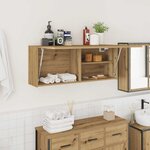 vidaXL Armoire murale de bain chêne artisanal bois d'ingénierie
