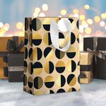 Sac cadeau grand format ronds anses blanches - draeger paris