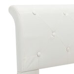 vidaXL Cadre de lit Blanc Similicuir 180 x 200 cm