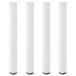 vidaXL Pieds de table de bar 4 pièces Blanc 90-92 cm Acier