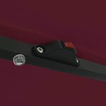 vidaXL Parasol de jardin Rouge  Noir 395 x 395 x 245 cm