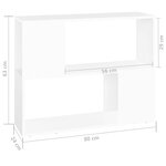 vidaXL Meuble TV Blanc 80x24x63 cm Bois d'ingénierie