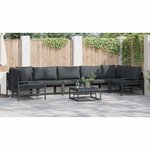 vidaXL Ensemble de canapé de jardin 7 Pièces Anthracite Acier