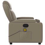 vidaXL Fauteuil de massage inclinable Cappuccino Similicuir