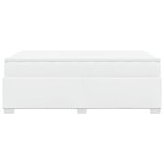 vidaXL Sommier à lattes de lit avec matelas Blanc 120x200cm Similicuir