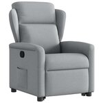 vidaXL Fauteuil inclinable Gris clair Tissu