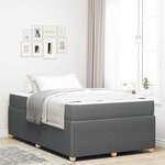 vidaXL Cadre de lit Autre Gris foncé 120 x 200 cm tissu