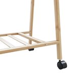 vidaXL Porte-vêtements et étagères et roulettes 96x45 5x155 5cm bambou