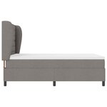 vidaXL Lit à ressorts avec matelas Taupe 140 x 190 cm tissu