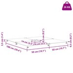 vidaXL Pied de parasol Gris foncé 100 x 100 x 4 cm Acier