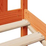 vidaXL Lit bibliothèque sans matelas cire marron 140x200 cm pin massif