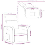 vidaXL Fauteuil inclinable Cappuccino Similicuir