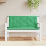 vidaXL Coussins de banc jardin lot de 2 vert 120x50x7 cm tissu Oxford