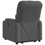 vidaXL Fauteuil de massage inclinable Gris foncé Tissu