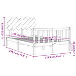 vidaXL Cadre de lit sans matelas blanc bois de pin massif