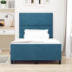 vidaXL Cadre de Lit Bleu Sombre 120x200 cm Velours