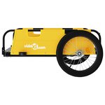 vidaXL Remorque de vélo jaune tissu oxford et fer