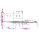 vidaXL Cadre de lit sans matelas avec tête de lit 160x200 cm
