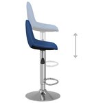 vidaXL Tabourets de bar lot de 2 bleu tissu