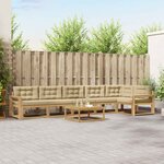 vidaXL Ensemble de canapés d'extérieur 7 Pièces Blanc et Beige