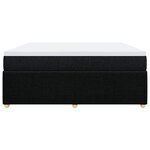 vidaXL Sommier à lattes de lit avec matelas Noir 180x200 cm Tissu