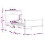 vidaXL Cadre de lit sans matelas chêne sonoma 90x200 cm