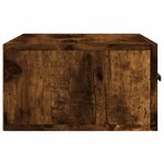 vidaXL Tables de chevet murales 2 Pièces chêne fumé 35x35x20 cm