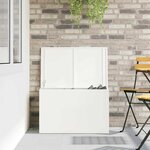 vidaXL Boîte de Rangement Extérieure Blanc 80 x 50.5 x 50 cm