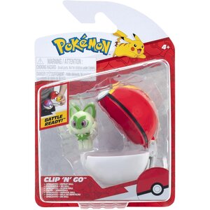 Jazwares PKW4151 - Pokémon Poussacha et Speed Ball Clip 'N' Go