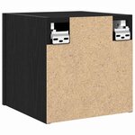vidaXL Meuble TV Chêne noir 30 5 x 30 x 30 cm Bois d'ingénierie