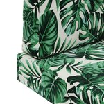 vidaXL Coussin de canapé d'extérieur 3 Pièces Motif feuille Polyester