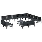 vidaXL Ensemble de canapé de jardin 13 Pièces Anthracite Acier