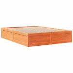 vidaXL Cadre de lit sans matelas cire marron 160x200cm bois pin massif
