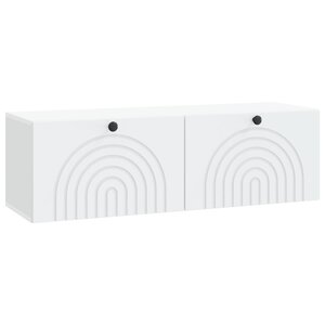 vidaXL Meuble TV mural Blanc 98 x 31 x 30 cm Bois d'ingénierie