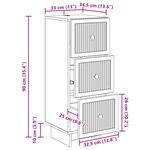vidaXL Armoire à tiroirs Chêne fumé 33 x 34 5 x 90 cm