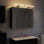 vidaXL Armoire Miroir de Salle de Bain Chêne noir 60 x 14 5 x 50 cm