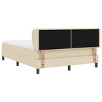 vidaXL Lit à ressorts avec matelas Crème 140 x 190 cm tissu