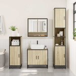 vidaXL Armoire de salle de bain avec miroir Chêne Sonoma 65 x 20 x 60 cm Bois d'ingénierie