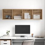 vidaXL Ensemble meuble TV Chêne artisanal 37 x 37 x 142 5 cm