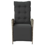 vidaXL Chaises inclinables de jardin lot de 2 et repose-pied rotin