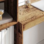 vidaXL Bureau avec tiroir avec étagère avec stockage 2 Pièces Bois ancien