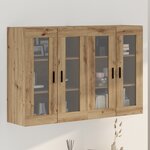 vidaXL Armoires Murales 2 Pièces Chêne Artisan 69.5 x 34 x 90 cm - Bois Réalisé