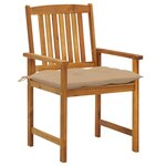 vidaXL Chaises de jardin avec coussins lot de 8 Bois d'acacia solide