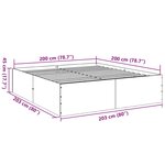 vidaXL Cadre de lit sans matelas noir 200x200 cm