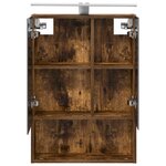 vidaXL Armoire Miroir de Salle de Bain Chêne fumé 50 x 14 5 x 70 cm