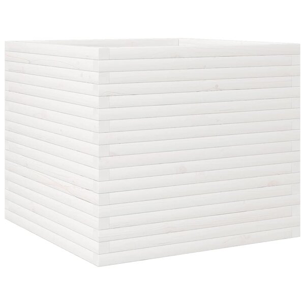 vidaXL Jardinière blanc 80x80x68 5 cm bois de pin massif