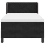 Lit Box Spring vidaXL avec Matelas Noir 100x200 cm Velours