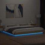 vidaXL Cadre de lit avec lumières LED sans matelas 180x200 cm