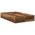 vidaXL Cadre de lit avec rangement Bois Ancien 120 x 200 cm